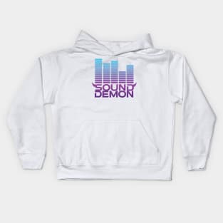 Sound Demon Cool Blue and Purple Kids Hoodie